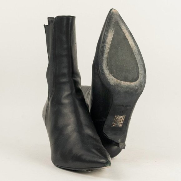 Anine Bing Stevie Tallboy Black Elastic-Gusset Boots - Picture 4 of 6